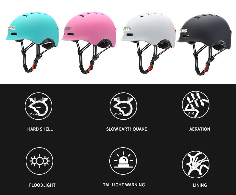 casque de velo intelligent lumisafe choix de 4 couleurs