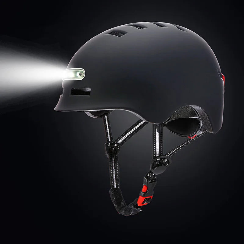 casque de velo intelligent lumisafe noir