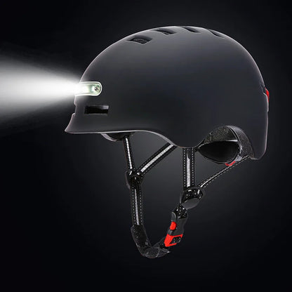 casque de velo intelligent lumisafe noir