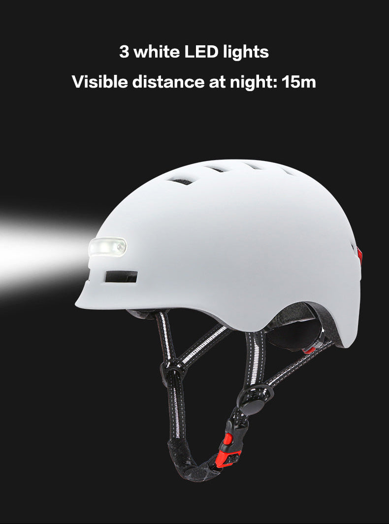 casque de velo intelligent lumisafe visibilite avant 15m