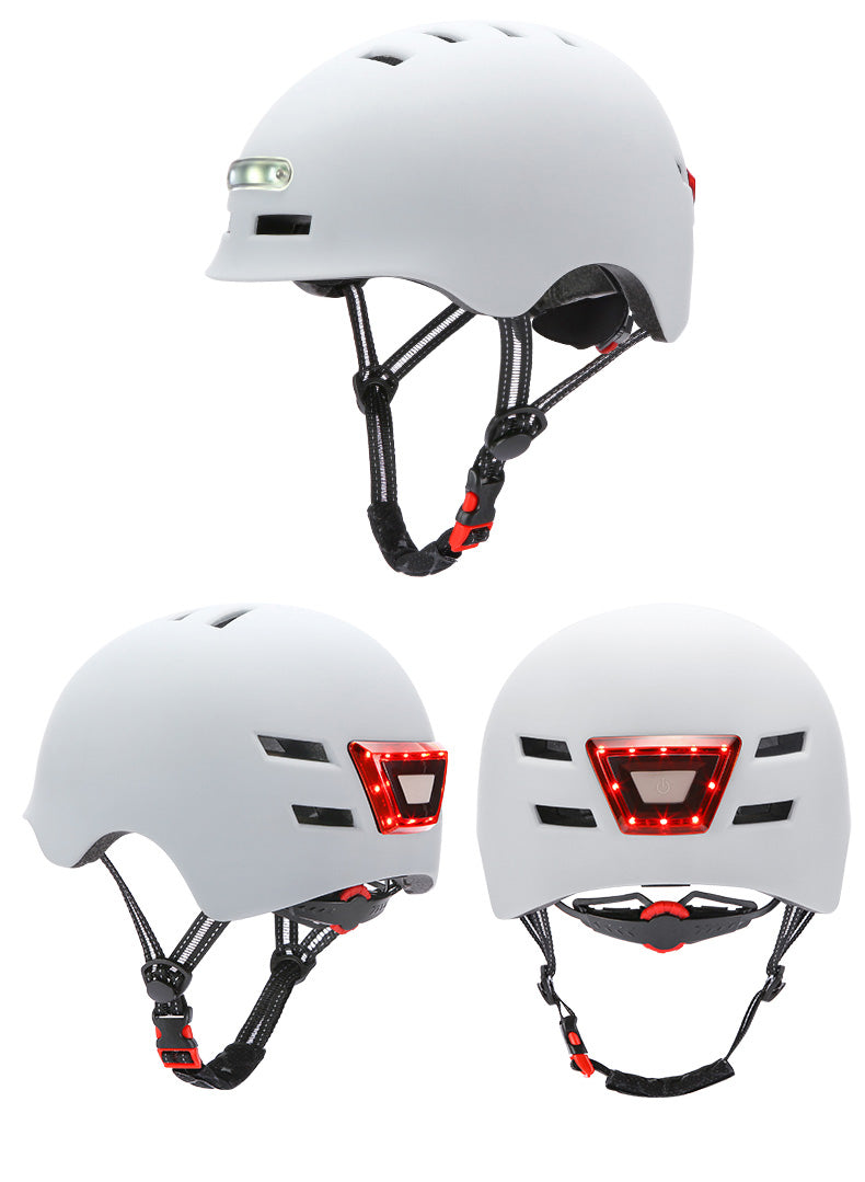 casque de velo intelligent lumisafe vue avant et arriere