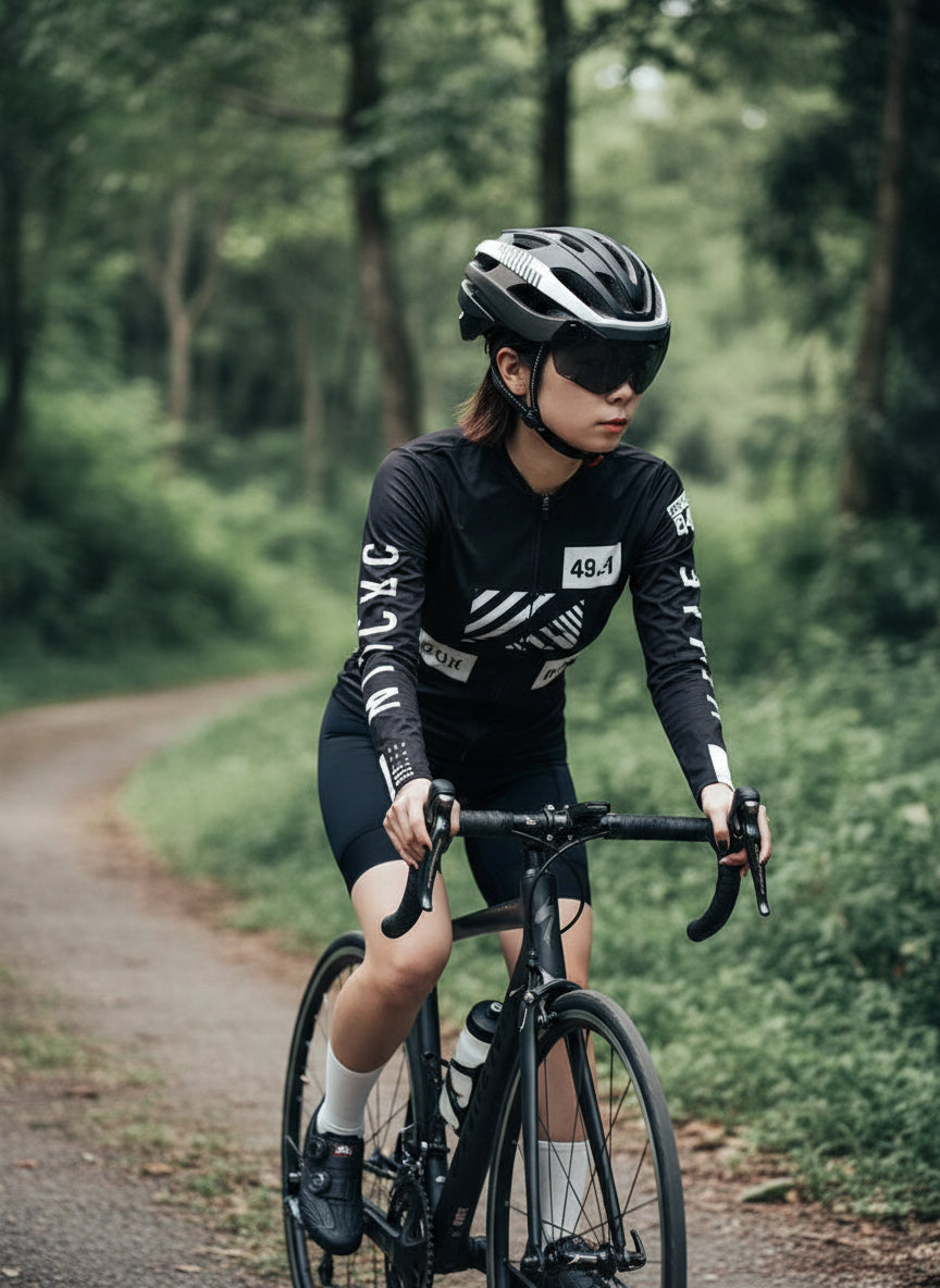 casque velo a visiere ultralight femme sur velo