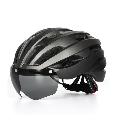 casque velo a visiere ultralight gris et noir