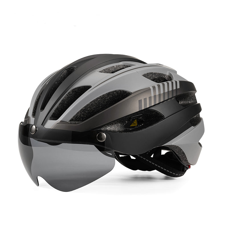 casque velo a visiere ultralight gris titanium