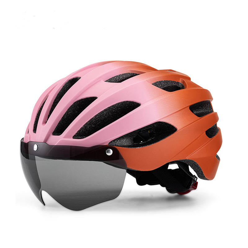 casque velo a visiere ultralight orange poudre