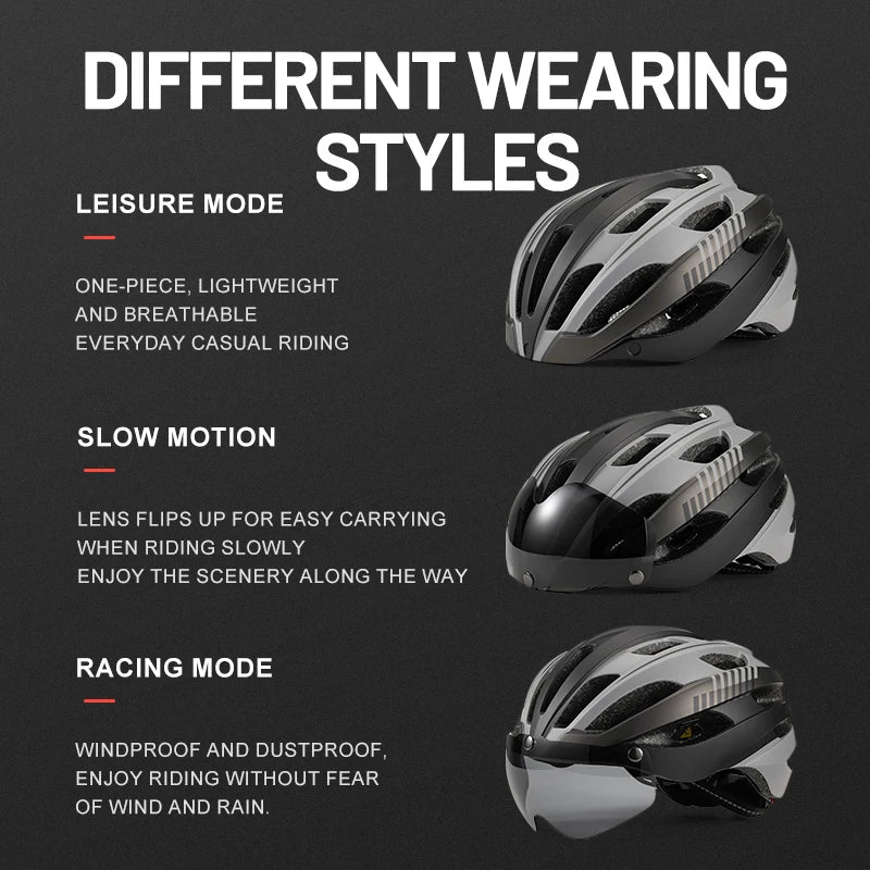 casque velo a visiere ultralight style de port différent