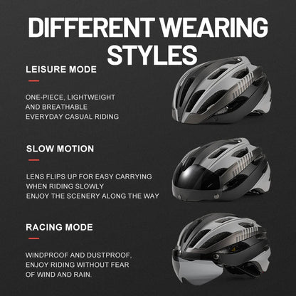 casque velo a visiere ultralight style de port différent