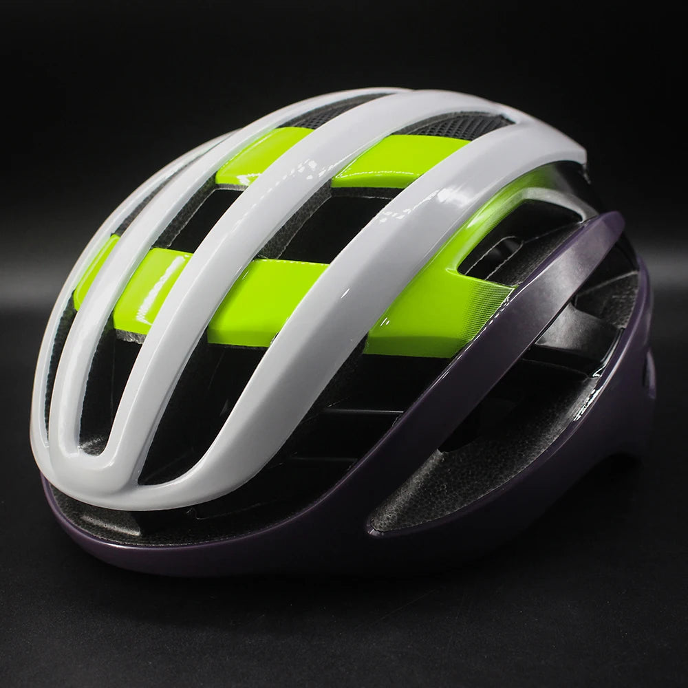 casque velo femme elegance legere blanc et vert