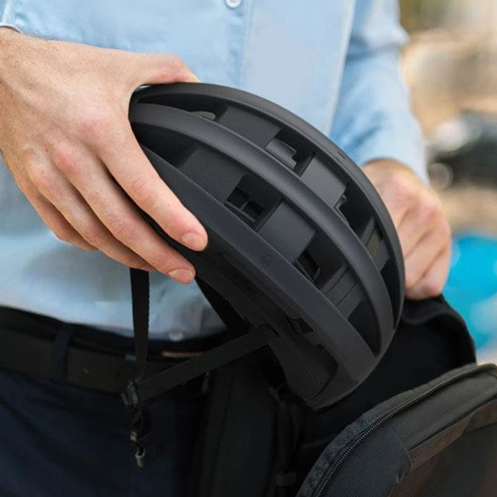 casque velo pliable led urban plie dans sac