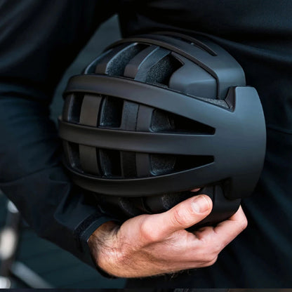 casque velo pliable led urban sur bras