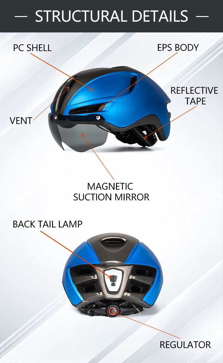 casque velo route ultralight led information