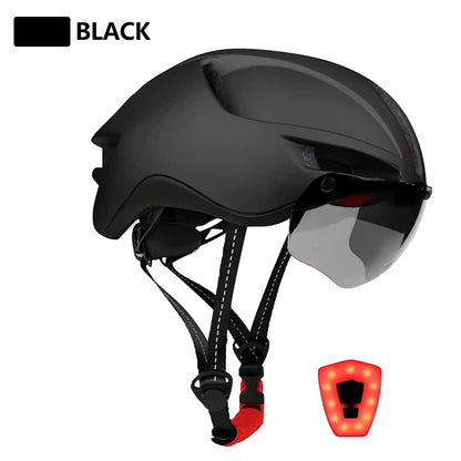 casque velo route ultralight led noir