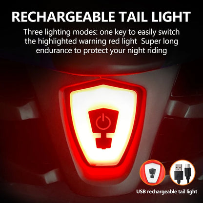 casque velo route ultralight led usb rechargeable