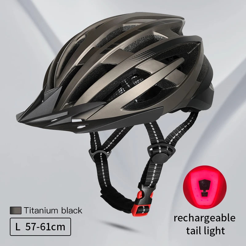 casque velo route ultravent led titanium et noir