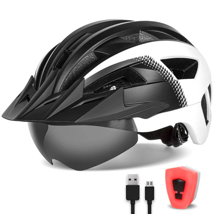 casque velo visiere securite & style noir et blanc