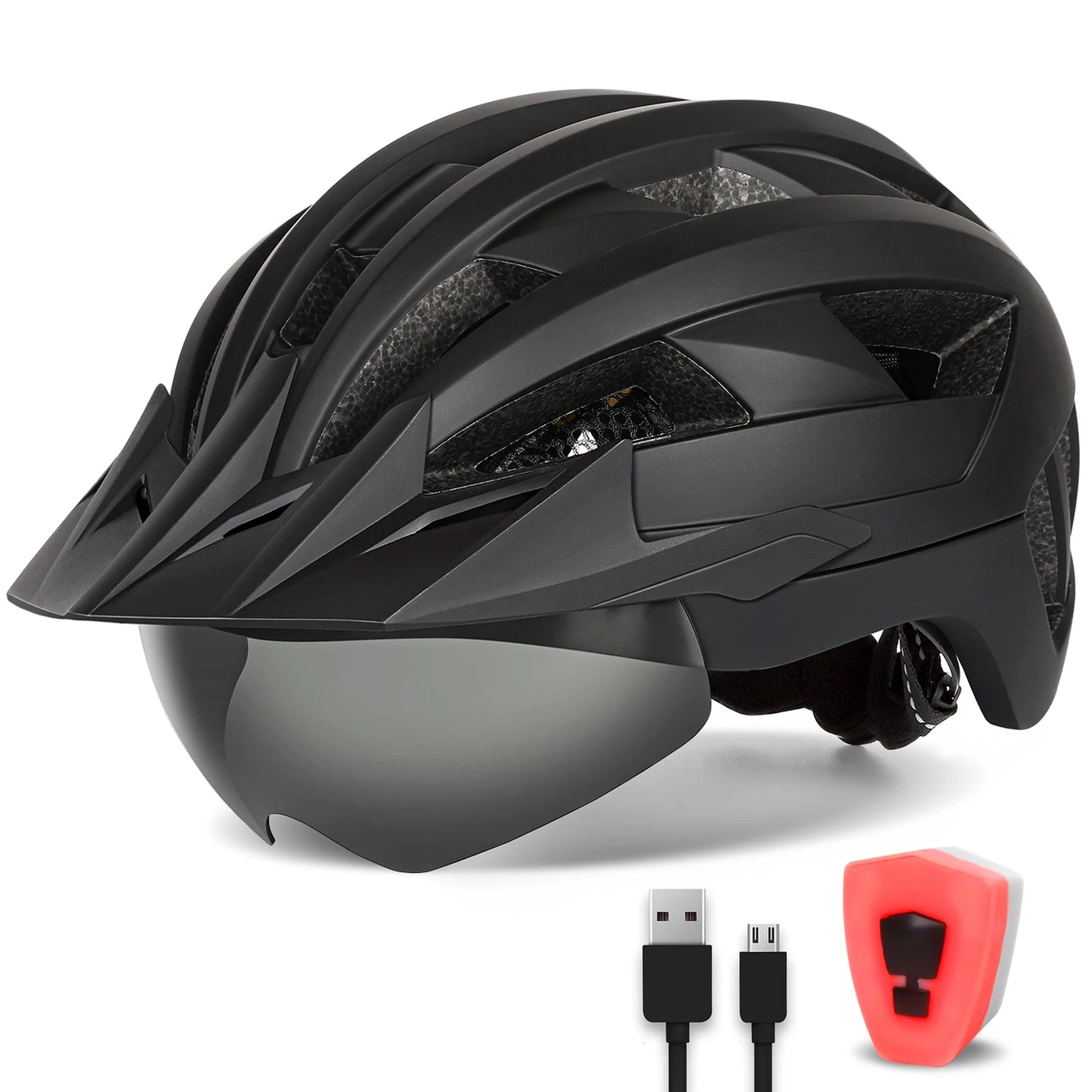 casque velo visiere securite & style noir