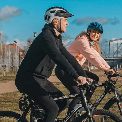 casque velo visiere securite style promenade en couple