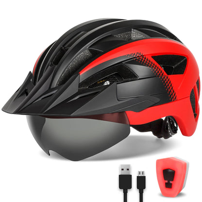 casque velo visiere securite & style rouge et noir