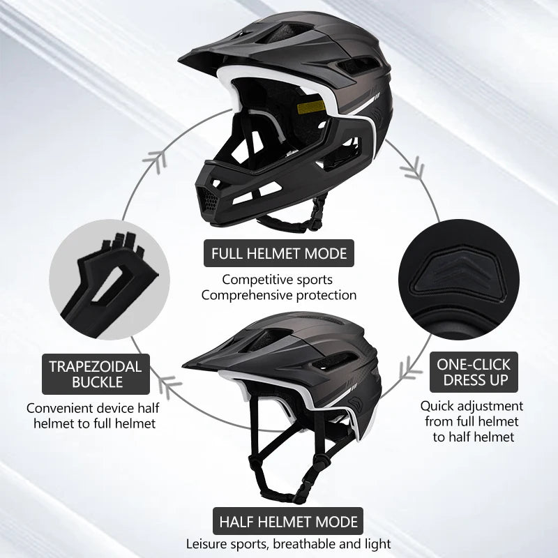 casque vtt ultra polyvalent mentonniere amovible