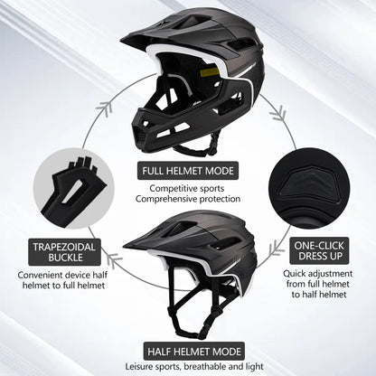 casque vtt ultra polyvalent mentonniere amovible