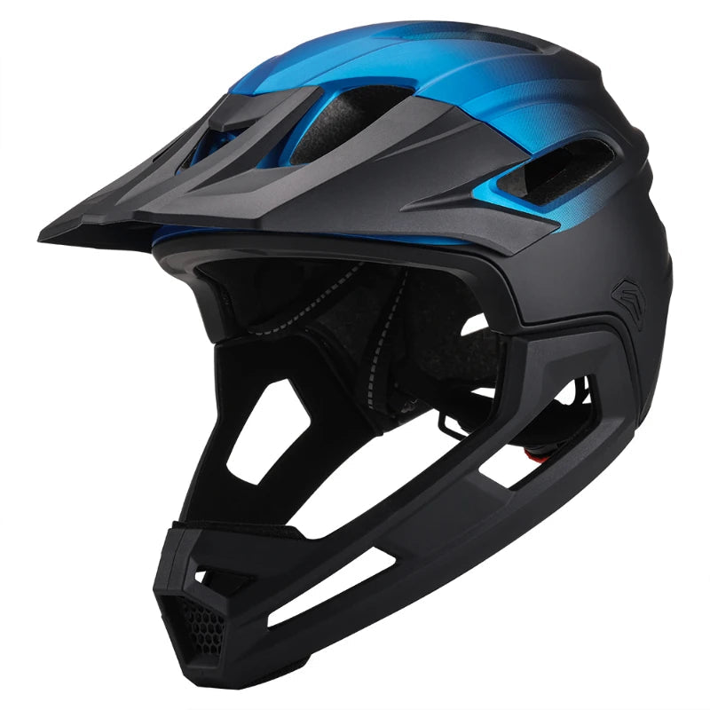 casque vtt ultra polyvalent noir et bleu